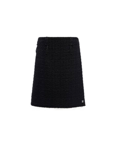 Повседневная длинная юбка женская черная Miu miu