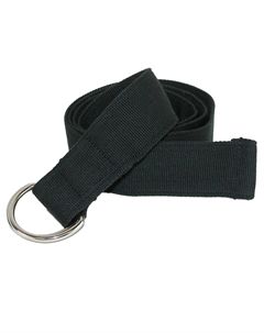Ремень из холщовой ткани с пряжкой D-образного типа, черный Ctm