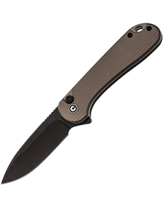 Раскладной нож Elementum II, сталь Nitro-V с покрытием Black Stonewash, рукоять алюминий, серый Civivi