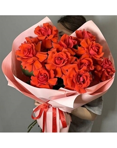 Монобукет из красных Французских Роз Vlshbn flowers state