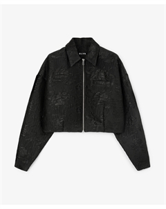 Жакет на молнии из парчи черный Glvr