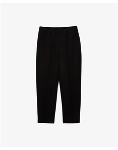 Брюки трикотажные зауженные к низу с поясом на резинке черные Glvr