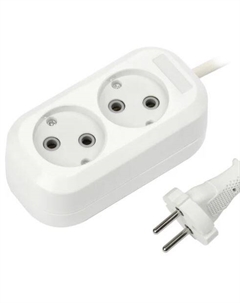 Удлинитель SBE-10-2-03-N 2 гнезда 3 метра 10А/2,2кВт без заземления ПВС 2х1,0 (1/50) Smartbuy