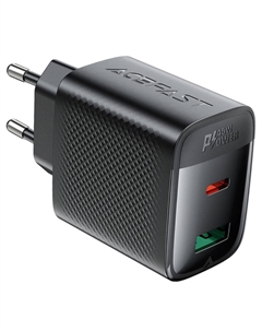 Зарядное устройство сетевое ACEFAST A106 P45W Gan USB-C+USB-A Charger EU. Цвет: черный Acefast