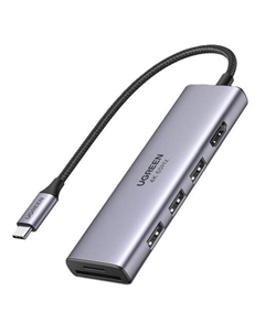 Концентратор CM511 USB-C to HDMI+2*USB-A 3.2+2*USB 3.2 C+PD Power Converter, цвет: серый Ugreen