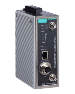 Точка доступа AWK-3131A-M12-RCC-EU беспроводная IEEE 802.11a/b/g/n, с разъемом M12, с функцией автоматической установки мостовых соединений Moxa