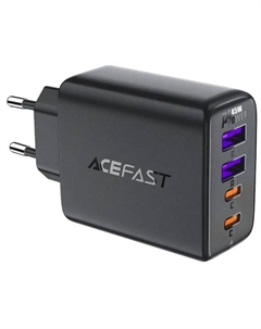 Зарядное устройство сетевое ACEFAST A61 PD45W GaN (2*USB-C+2*USB-A) charger (EU) цвет: черный Acefast