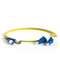 Патч-корд волоконно-оптический FC-D2-9-FC/UR-LC/UR-H-3M-LSZH-YL SM 9/125 (OS2), FC/UPC-LC/UPC, 2.0 мм, duplex, LSZH, 3 м Hyperline