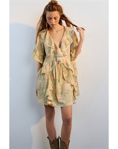 Платье мини свободное с воланами Befree