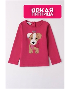 Лонгслив хлопковый с аппликацией Ido