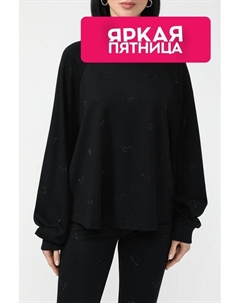 Свитшот с пышными рукавами и декором из страз Emporio armani