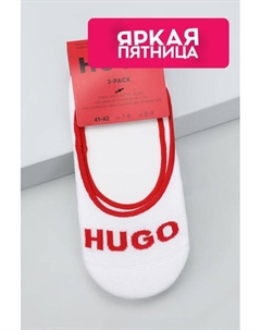 Набор из 3 пар хлопковых подследников с логотипом Hugo