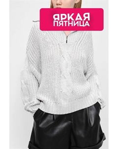 Вязаный пуловер с воротником на молнии Marc aurel