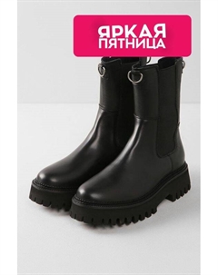 Кожаные полусапоги на тракторной подошве Bronx