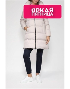 Стеганный пуховик с высоким воротником Geox