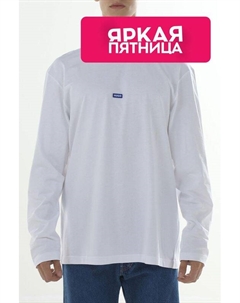 Лонгслив хлопковый с логотипом Hugo blue