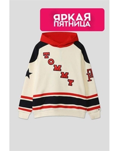 Худи хлопковое с контрастными деталями Tommy hilfiger