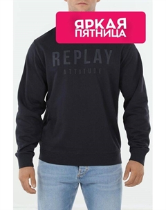 Свитшот хлопковый с принтом Replay