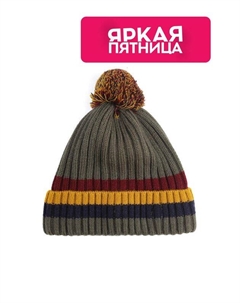 Шапка из смесовой шерсти с помпоном Fabretti