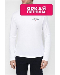 Хлопковый лонгслив с логотипом Tommy hilfiger