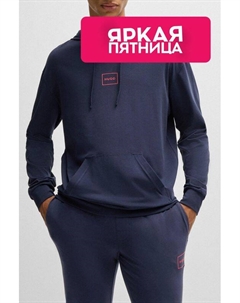 Худи хлопковое с капюшоном Hugo