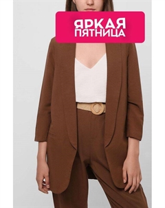 Удлиненный пиджак из вискозы и льна Rinascimento