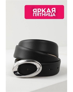 Ремень кожаный с овальной пряжкой Hugo