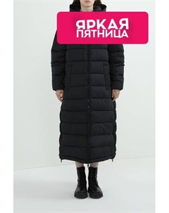 Пуховик удлиненного кроя с капюшоном Guess