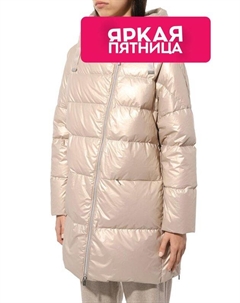 Пуховик с капюшоном и асимметричной молнией Diego m