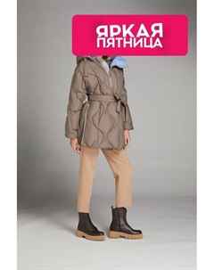 Пуховик с высоким воротником с ассиметричной молнией Diego m