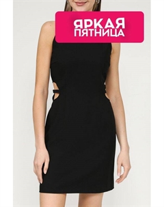 Платье приталенного кроя с декоративными вырезами Hugo