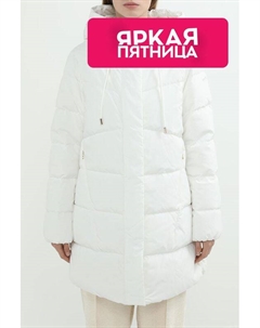 Пуховик удлиненного кроя с капюшоном Geox