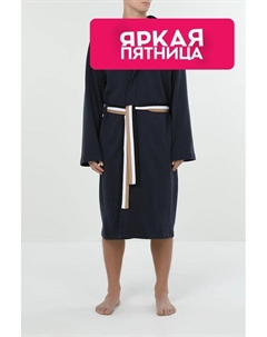 Халат хлопковый на поясе Boss