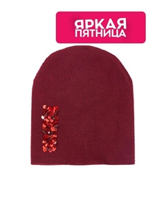 Шапка-бини из смесовой шерсти с пайетками Mellizos