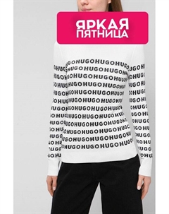 Пуловер с фирменным принтом Hugo