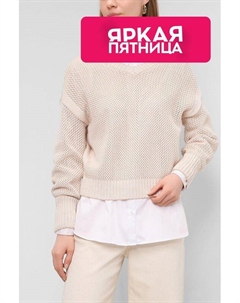 Пуловер с v-образным вырезом Comma casual identity