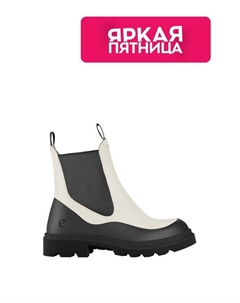 Ботинки кожаные с трикотажными вставками Ecco