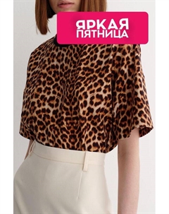 Футболка с принтом Леопард Laroom