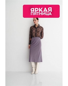 Рубашка шелковая с принтом Laroom