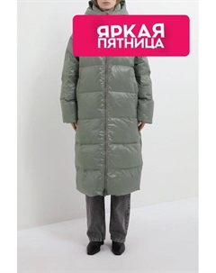 Пуховик удлиненный с объемным капюшоном Belucci