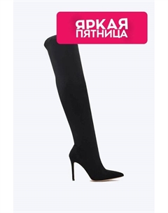 Ботфорты с высоким голенищем велюровые Vitacci