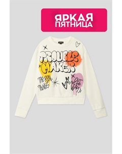 Свитшот хлопковый с принтом Ovs