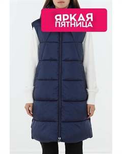 Жилет утепленный с капюшоном удлиненного кроя Guess