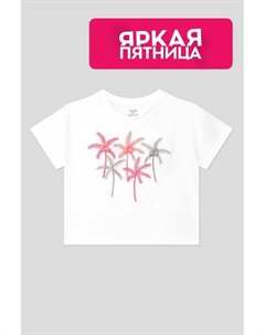 Футболка хлопковая с принтом Ovs