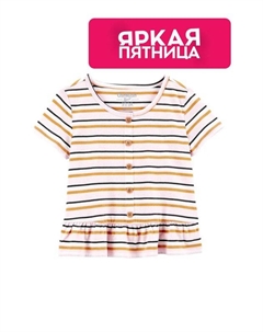 Хлопковая туника с оборкой в полоску Oshkosh b'gosh