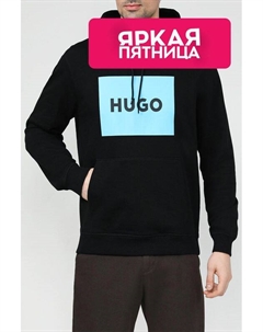 Худи хлопковое с карманом Hugo