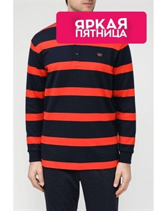 Поло с длинным рукавом в полоску Paul & shark