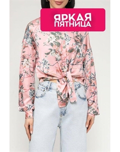 Блуза атласная с цветочным принтом Guess