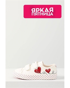 Кеды на липучке с декором Geox