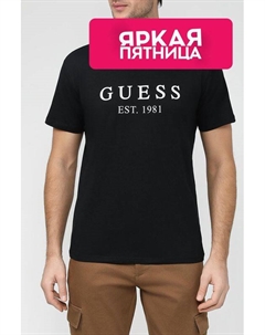 Хлопковая футболка с логотипом Guess